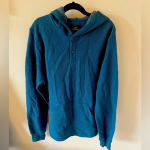 Blue O’Neill boys hoodie with two buttons. Size L